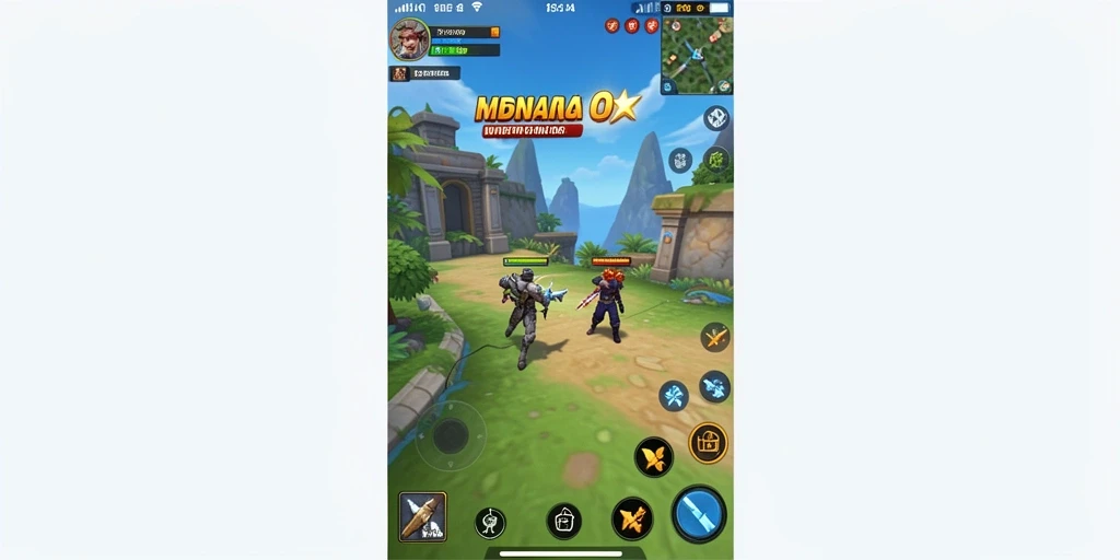 Screenshot menunjukkan antarmuka utama dengan karakter keren.